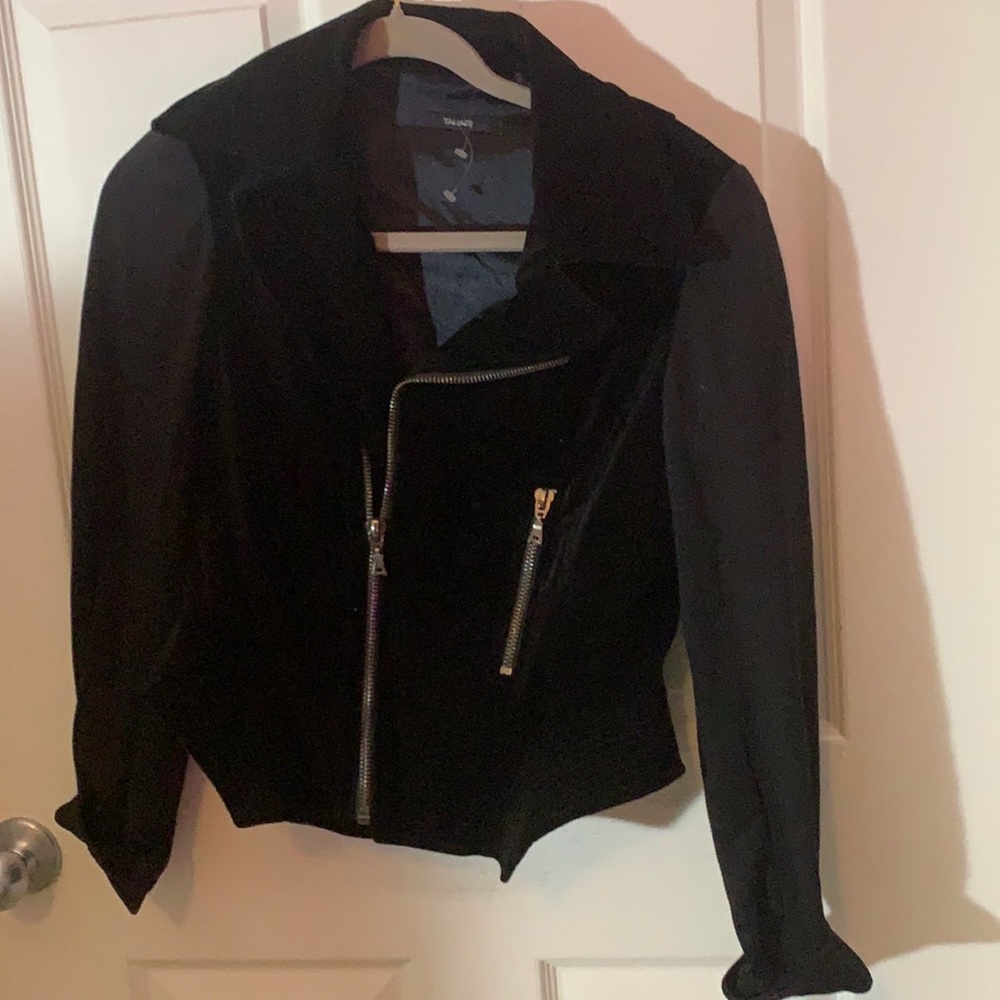 Velvet moto jacket Tahari
